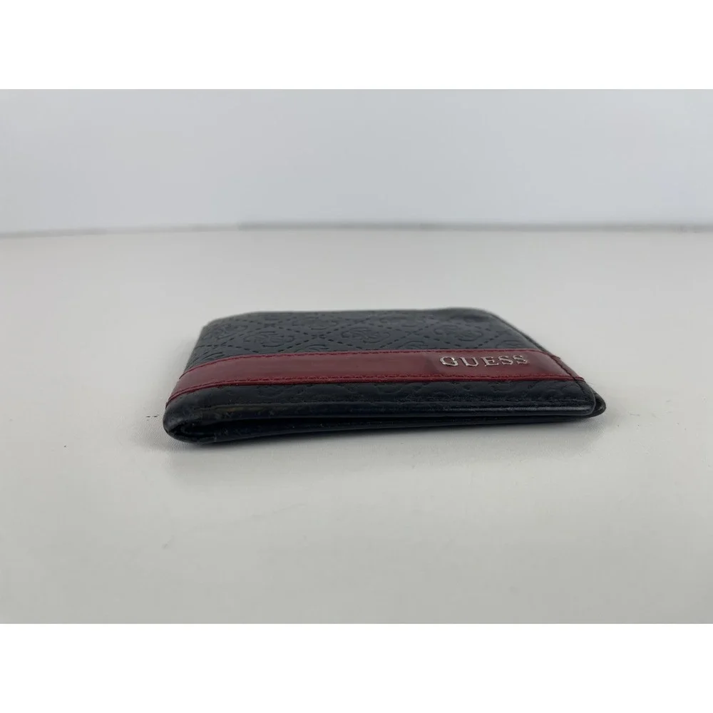 GUESS 31GU13X008 Men Bifold Wallet‎ - Black/Red, used